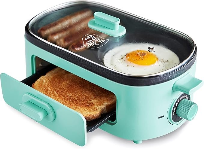 GreenLife 3-in-1 Breakfast Maker: All-in-One Morning Magic Under $50