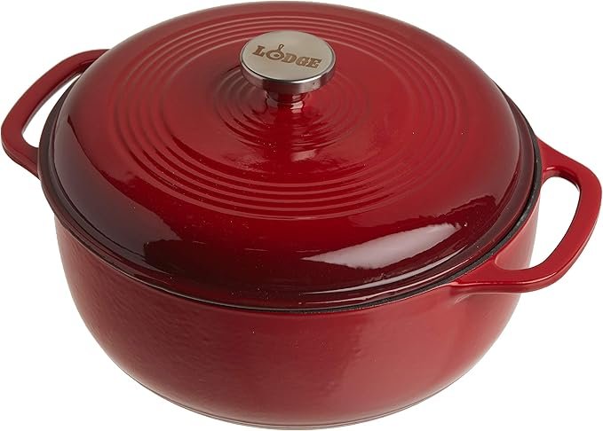 Lodge 6 Quart Enameled Cast Iron Dutch Oven – Island Spice Red